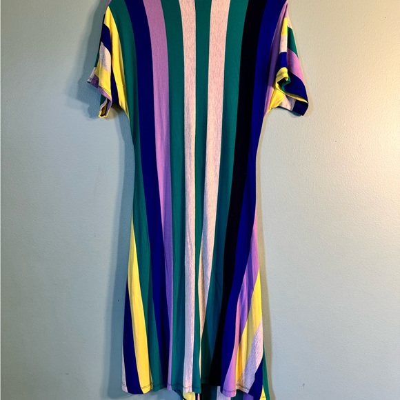 Apt. 9 striped dress, asymmetrical bottom, size medium. - Picture 2 of 5